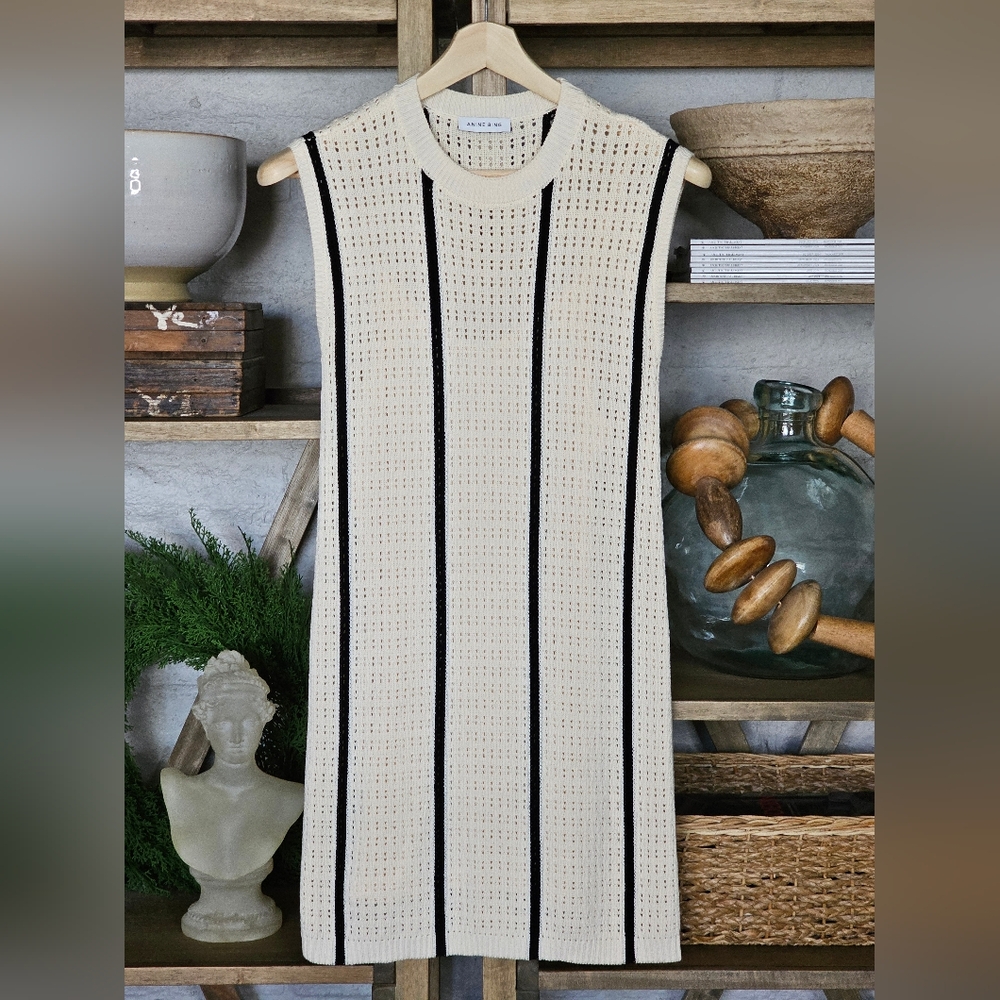 ANINE BING Lanie Cream Crochet Mini Dress XS - Picture 6 of 14